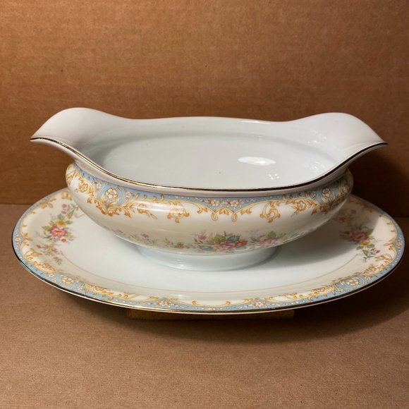 Noritake Circa 1933 Gravy Boat Vintage Fine China Flower Pattern N43 Dish